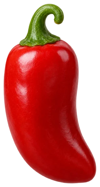 Maskot Rascal: sebuah cabai merah dengan wajah iseng.